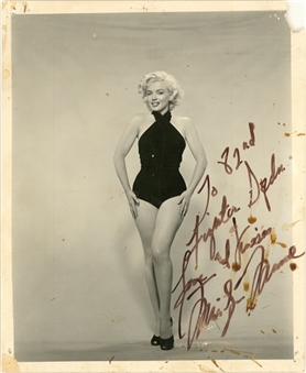 Marilyn Monroe Signed and Inscribed 8x10 Photograph Addressed to 82nd Fighter Squadron (PSA/DNA)